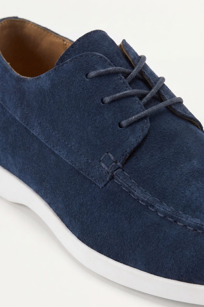 Maretti Suede Lace Shoes Navy
