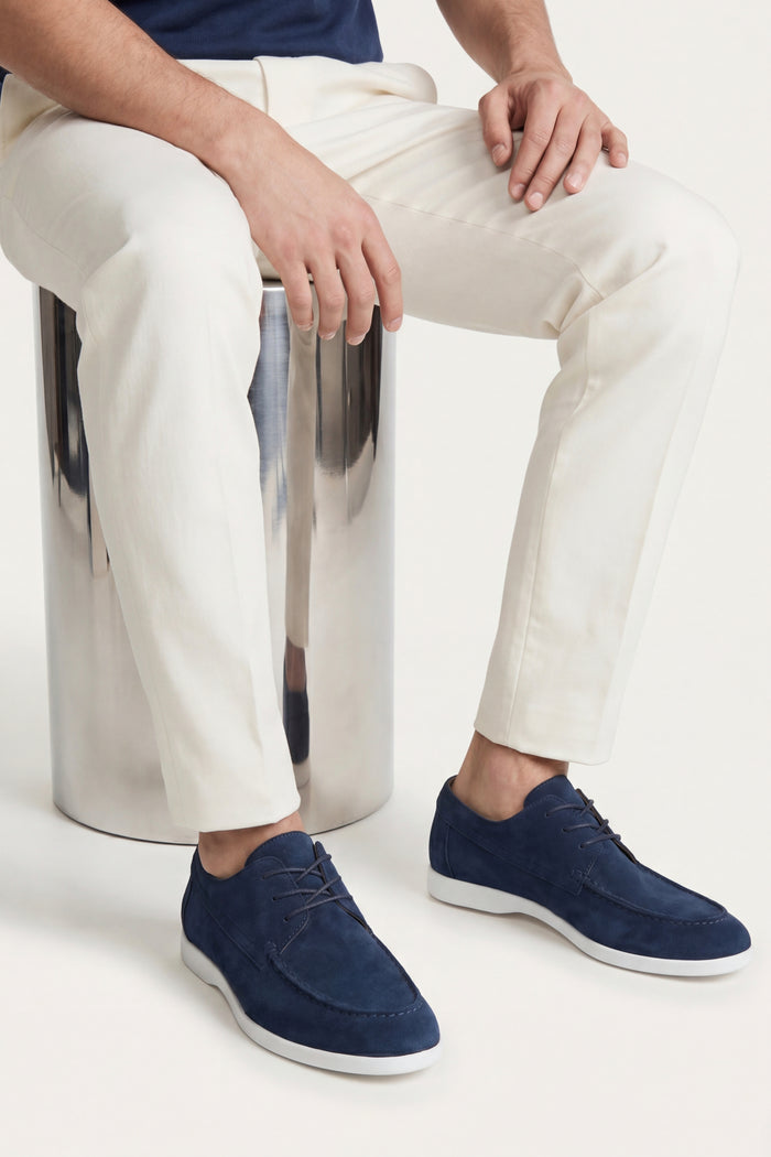 Maretti Suede Lace Shoes Navy