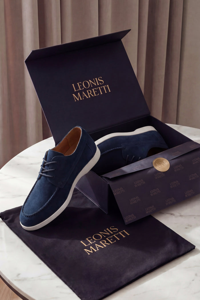 Maretti Suede Lace Shoes Navy