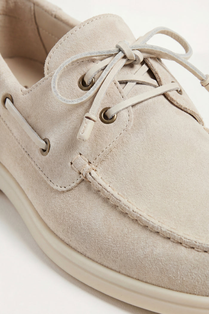 Marina Yacht Walk Suede Loafer Cream