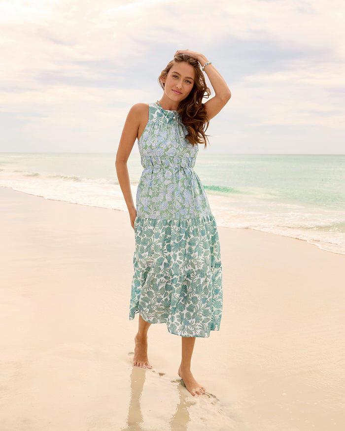 Marlow Two Tone Shell Midi Dress