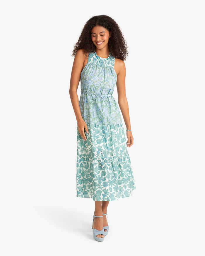 Marlow Two Tone Shell Midi Dress