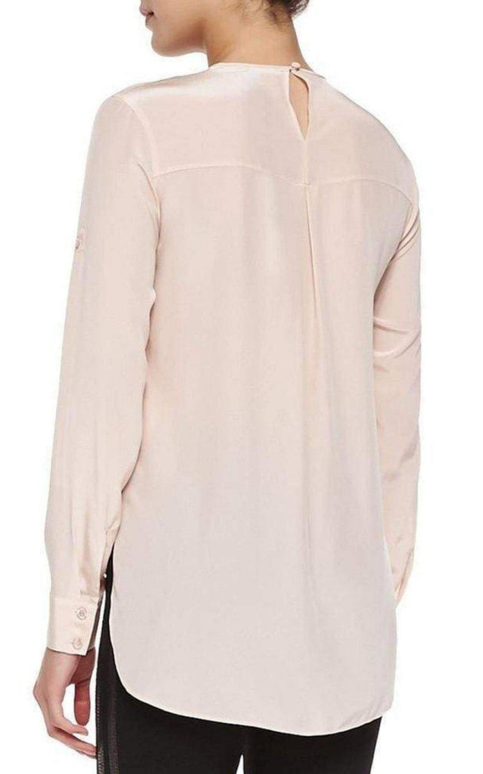 BCBGMAXAZRIA Marrisa Sheer - Inset Silk Blouse - Runway Catalog