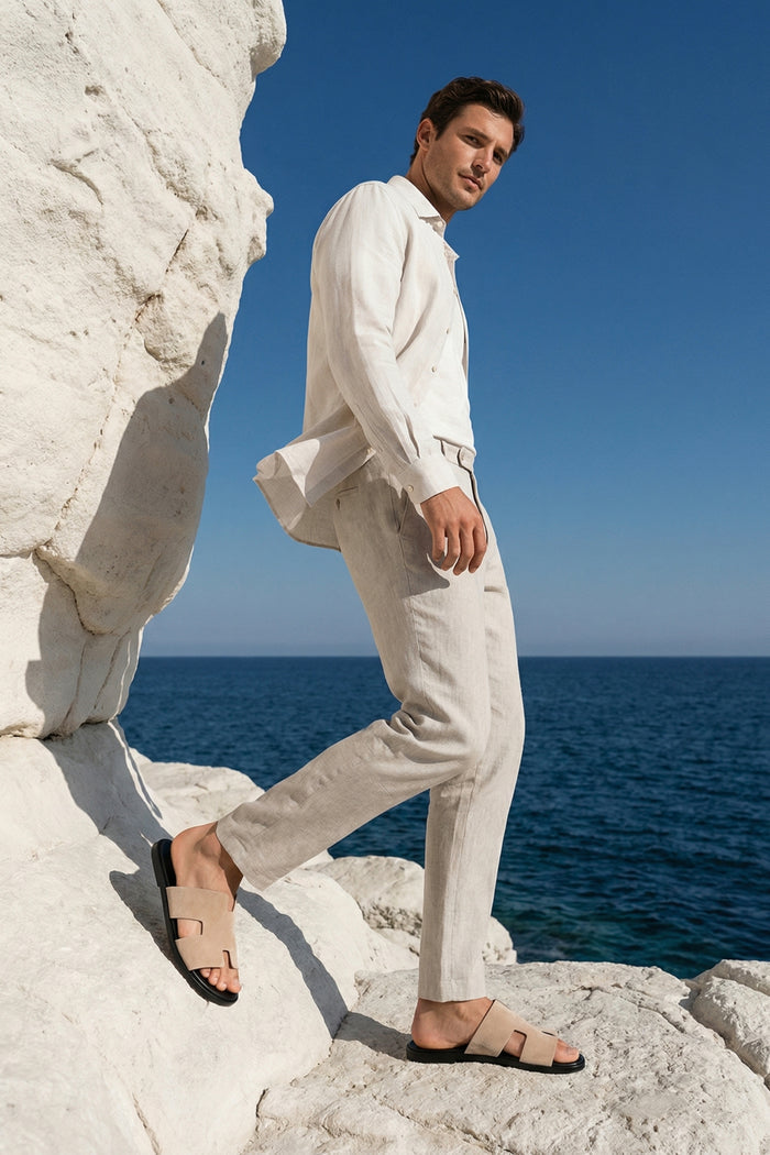 Matera Suede Sandal Beige