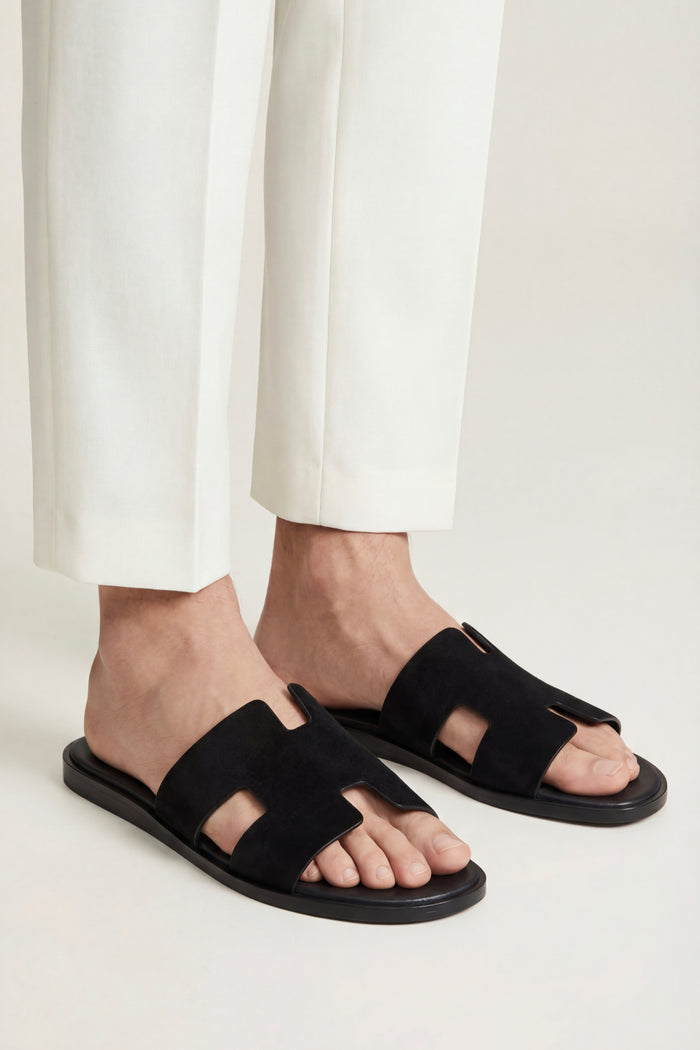 Matera Suede Sandal Black