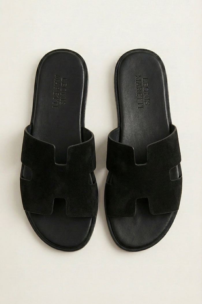 Matera Suede Sandal Black