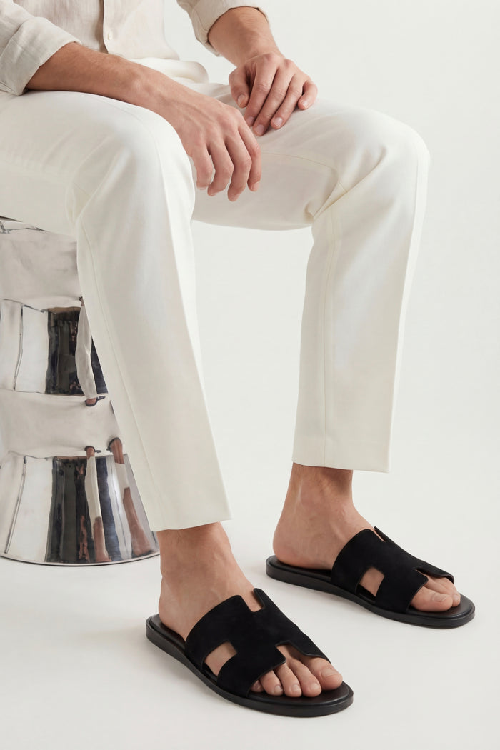 Matera Suede Sandal Black