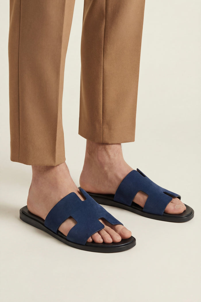 Matera Suede Sandal Navy