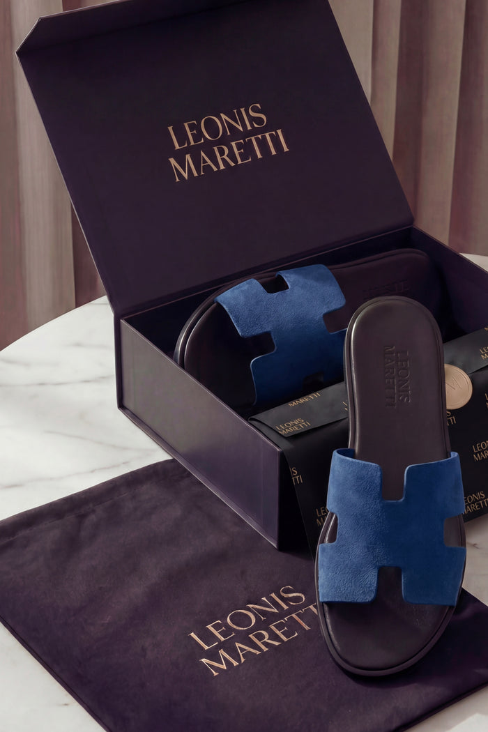 Matera Suede Sandal Navy