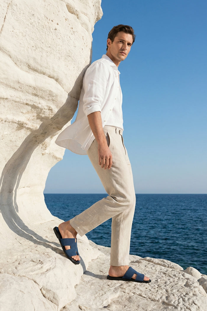Matera Suede Sandal Navy