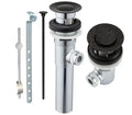 Matte Black Stainless Steel Bathroom Popup Drain with Lift Rod