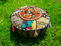 Meditation cushion 16" floor pillow - decor throw pillow for Indian bohemian floor seating - The Shanti Home