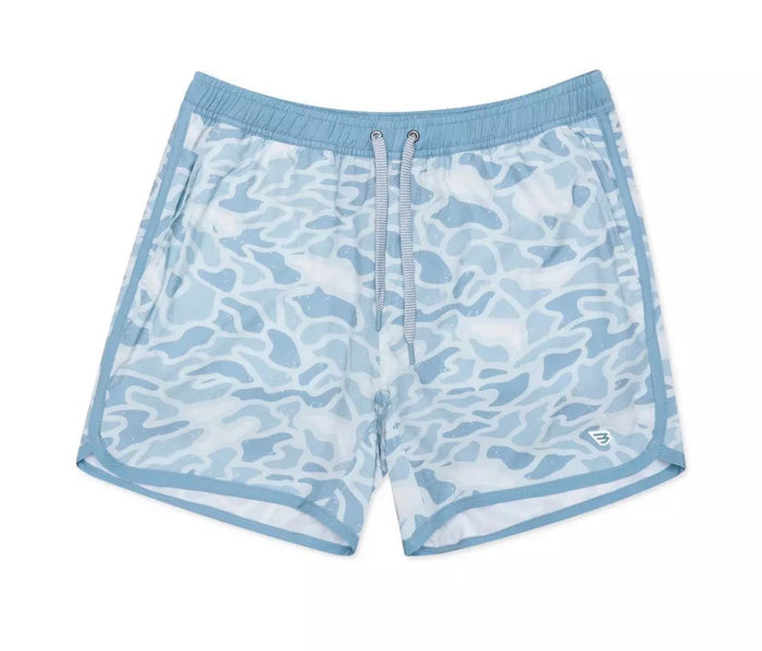 Men's Seaside Camo swim trunk — lightweight & quick-dry board shorts | All Put Together