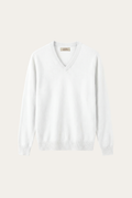 Merano V-Neck Knit Sweater White