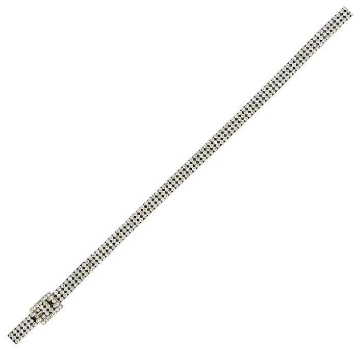 M&F 3D Belt CO. Clear Crystal Fashion Hatband Black