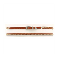M&F Brown Hat Band Braided Horsehair on Leather