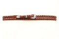 M&F Twister Western Mens Hatband Leather Laced Tan