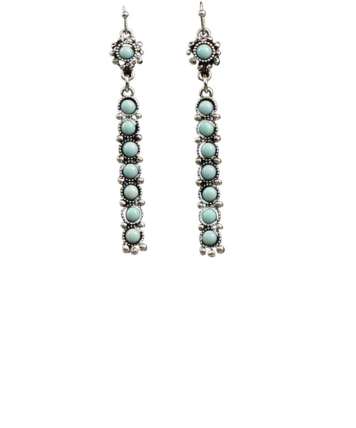 M&F Western Blazin Roxx Silver Barr Earrings