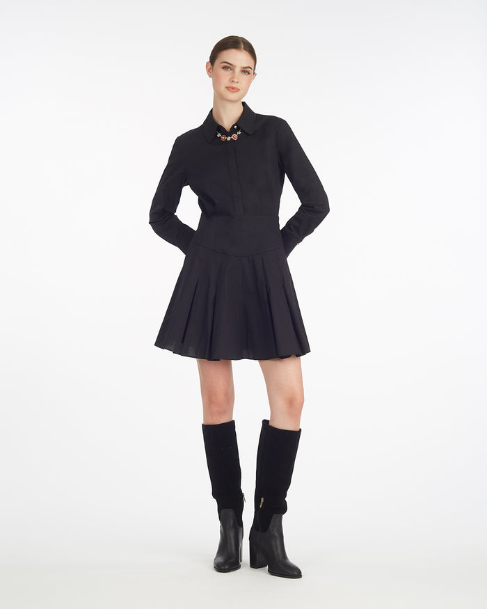 Mia Mini Dress in Stretch Cotton Poplin