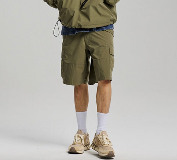 MICRO RIPSTOP CARGO SHORTS - LIGHT OLIVE