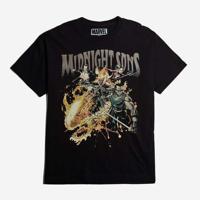 Midnight Sons Breaking Through Forge Heavyweight Boxy Tee - Heroes & Villains-Marvel-T-Shirt