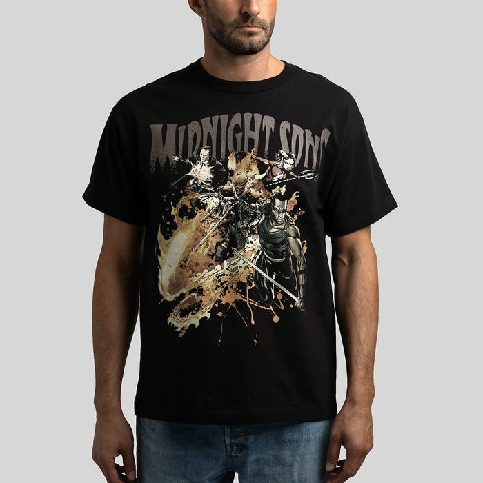 Midnight Sons Breaking Through Forge Heavyweight Boxy Tee - Heroes & Villains-Marvel-T-Shirt