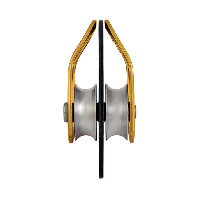 double pully system guide device side view