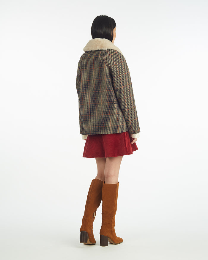 Mini Check Cropped Barn Jacket