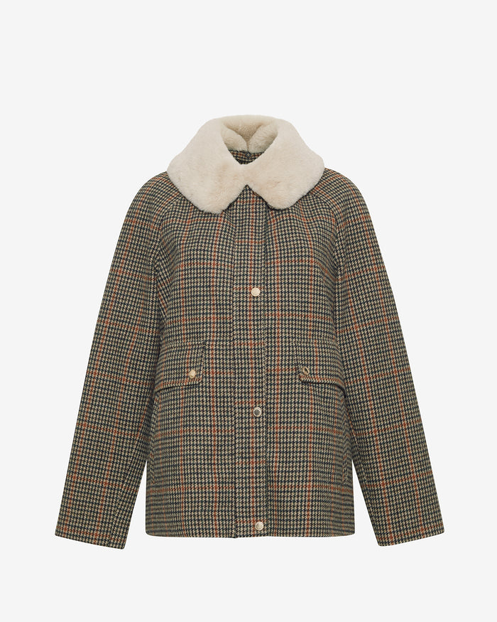 Mini Check Cropped Barn Jacket
