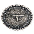 Montana Silversmith Rustic Barbed Wire Longhorn Buckle