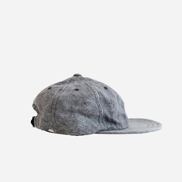 NATURAL DYE WASHI CANVAS CAP - SUMI BLACK