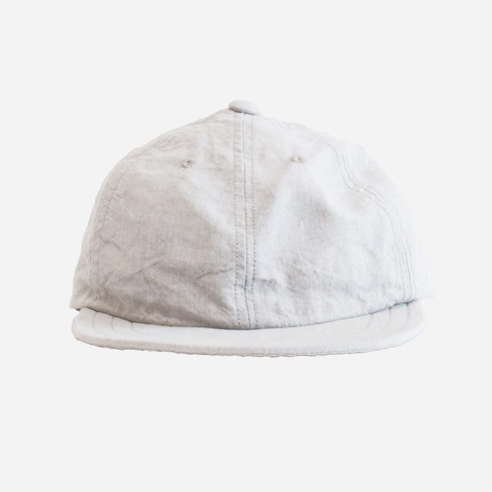 NATURAL DYE WASHI CANVAS CAP - SUMI WHITE