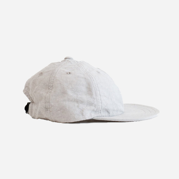 NATURAL DYE WASHI CANVAS CAP - SUMI WHITE