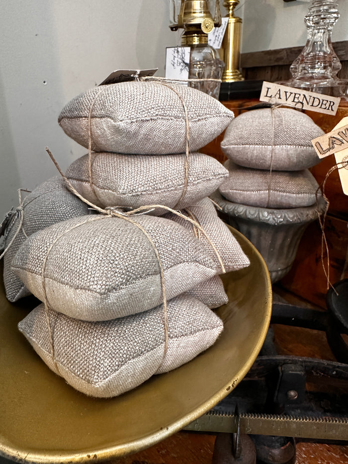 Natural Linen Lavender Sachets – New England Made (Set of Two)