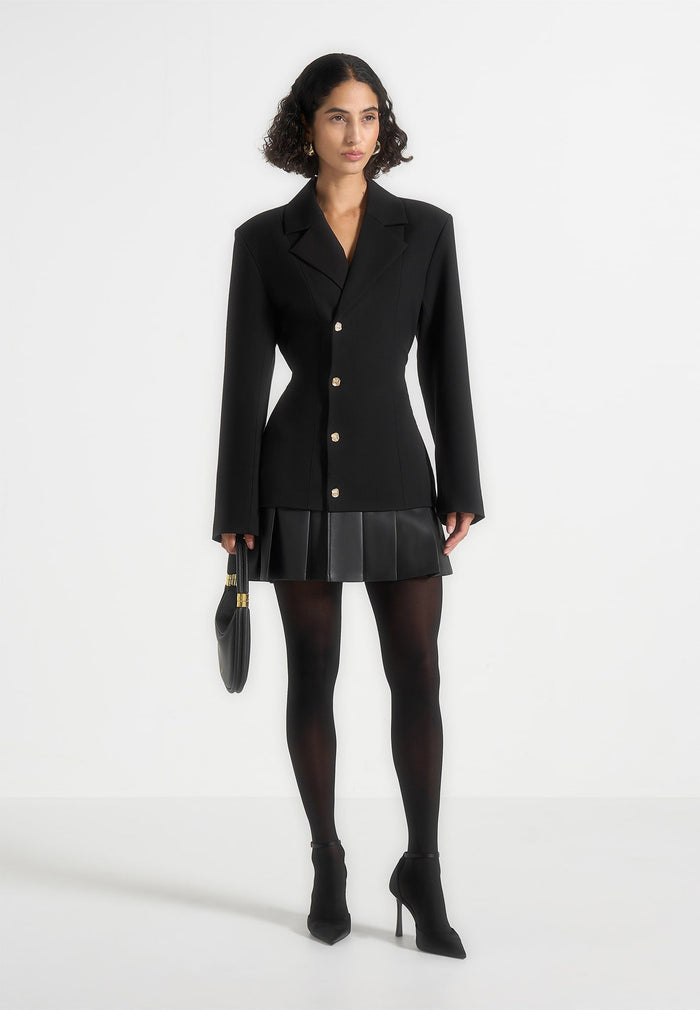 nicole-tailored-cinch-blazer-dress-with-pleats-black