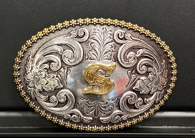 Nocona Initial Belt Buckle S