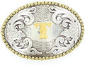 Nocona Initial  T Belt Buckle