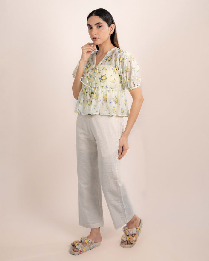 Noe Tube Top + Top - Lemon Yellow Print