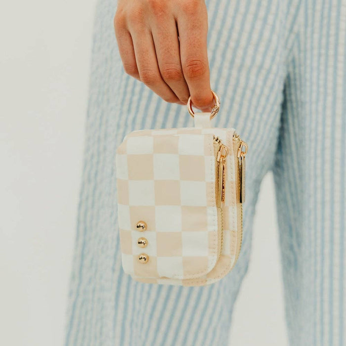 Nylon Cameron Clippable Double Zip Card Wallet