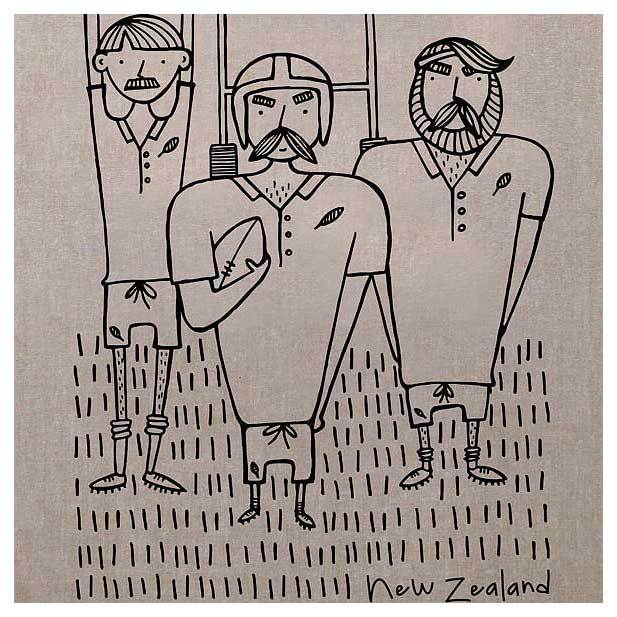 Karen Design NZ Rugby Tea Towel | Koop.co.nz