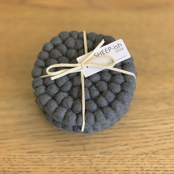 Sheepish Design NZ Wool Coasters – Storm | Koop.co.nz