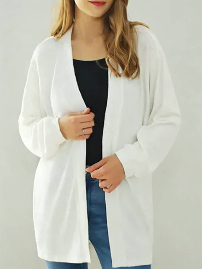 Oversized Open-Front Knit Cardigan