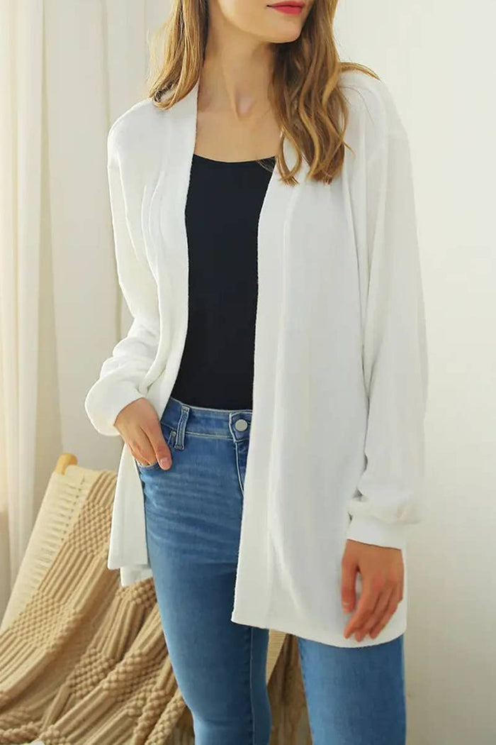 Oversized Open-Front Knit Cardigan