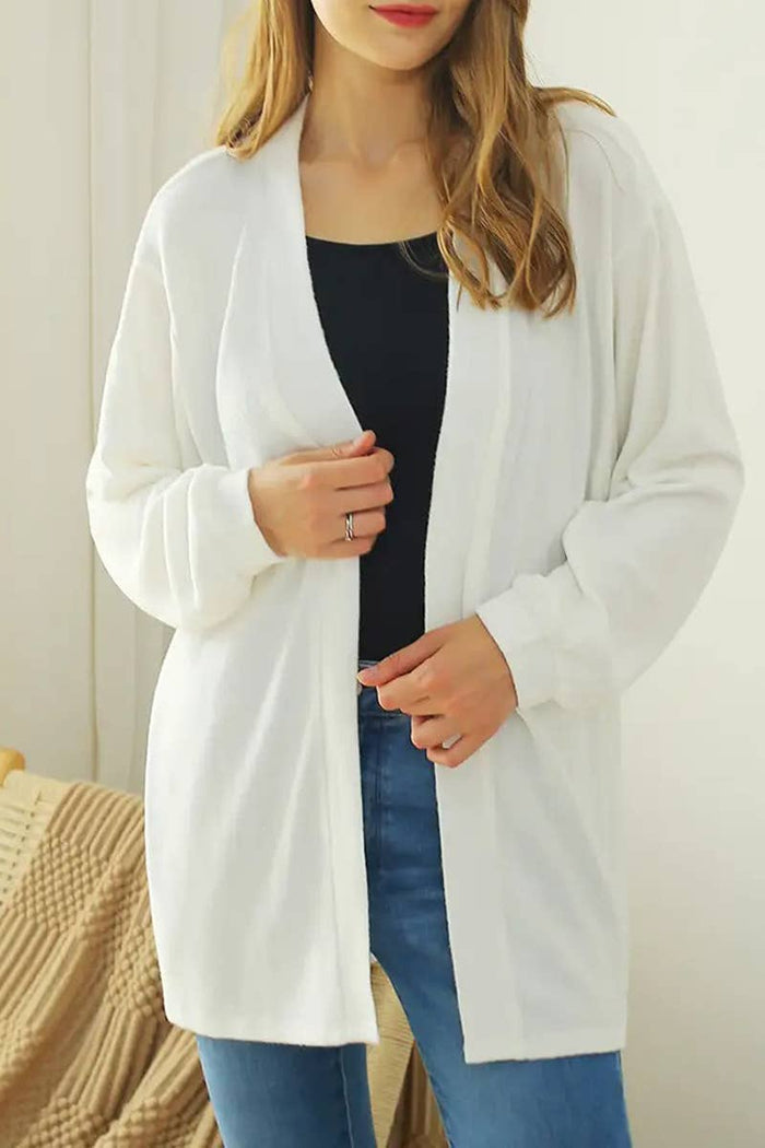 Oversized Open-Front Knit Cardigan