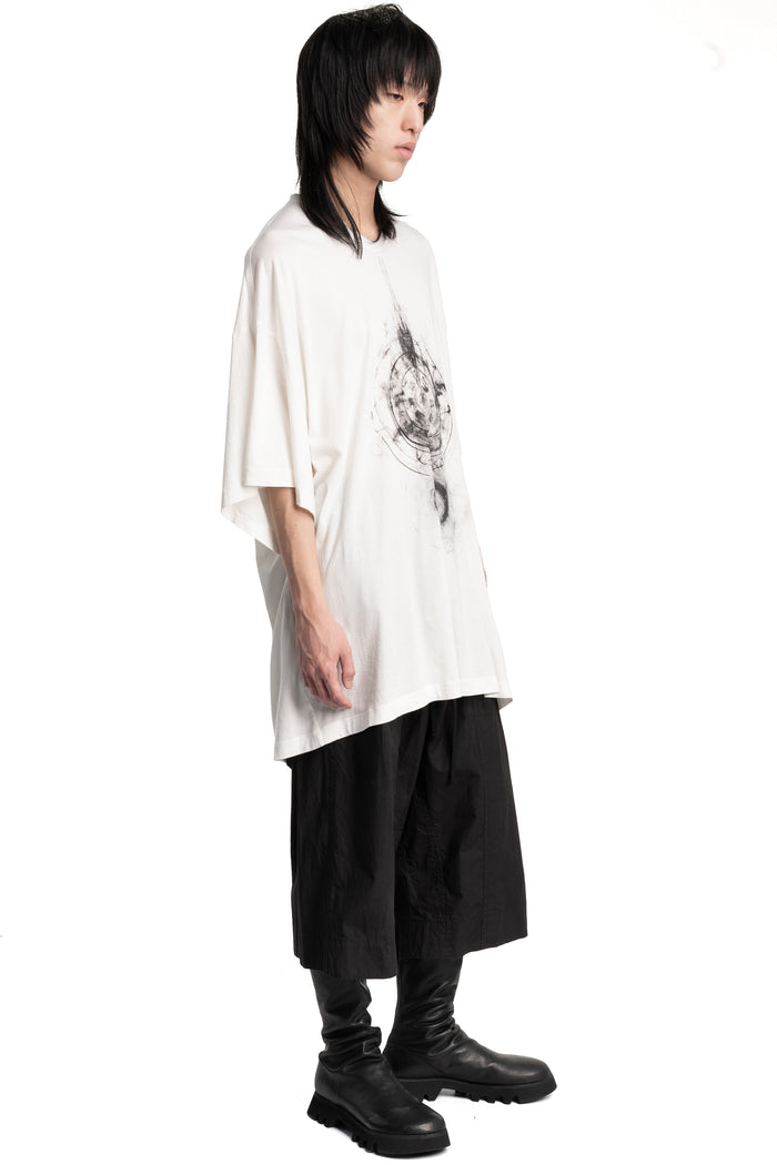 Oversized Print T-Shirt, White