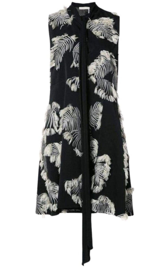 Chloe Palm Jacquard Dress - Runway Catalog