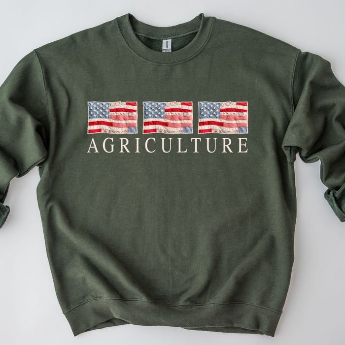 Patchwork Agriculture Flag – Crewneck