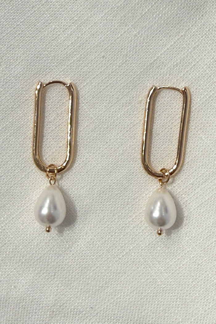 Pearl Link Drop Earring, adeline boutique, dallas boutique, boutique