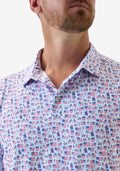 Men's Old Glory performance polo shirt — patriotic moisture-wicking golf polo | All Put Together