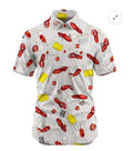 Performance Short Sleeve Button Up - Newspaper Crawfish